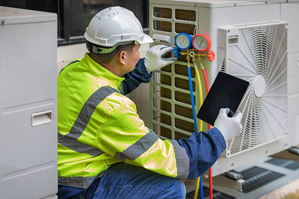 Professional Hvac Installation technician working in Rowley, MA